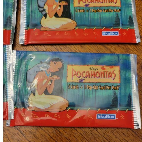 1995 Skybox Pocahontas Horizontal Trading Card Packs w/ Pop Out Cards Lot of 6 - Picture 5 of 6